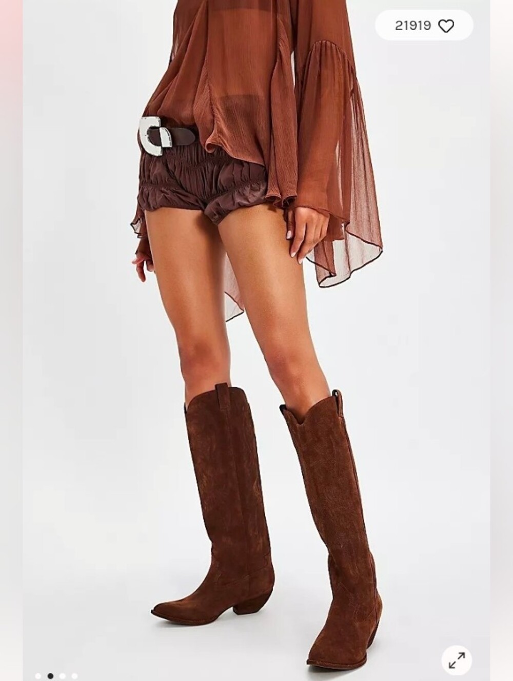 Matisse Tall Brown Suede Cowboy Boots